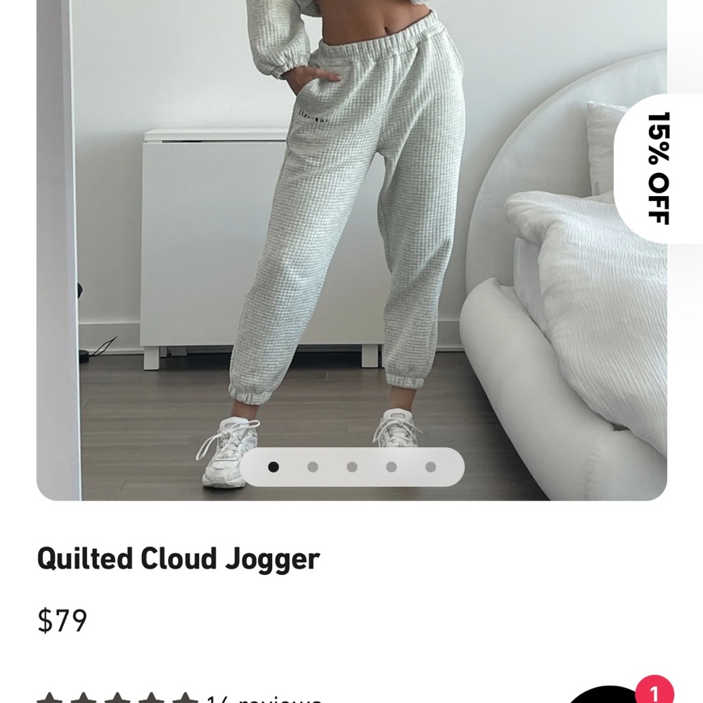 Quilted waffle knit joggers / heather grey / perfect condition / Jubilee Apparel